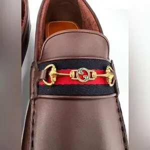 Gucci | Shoes | Gucci Gg Logo Moccasin Men Leather Sylvie  display picture 3